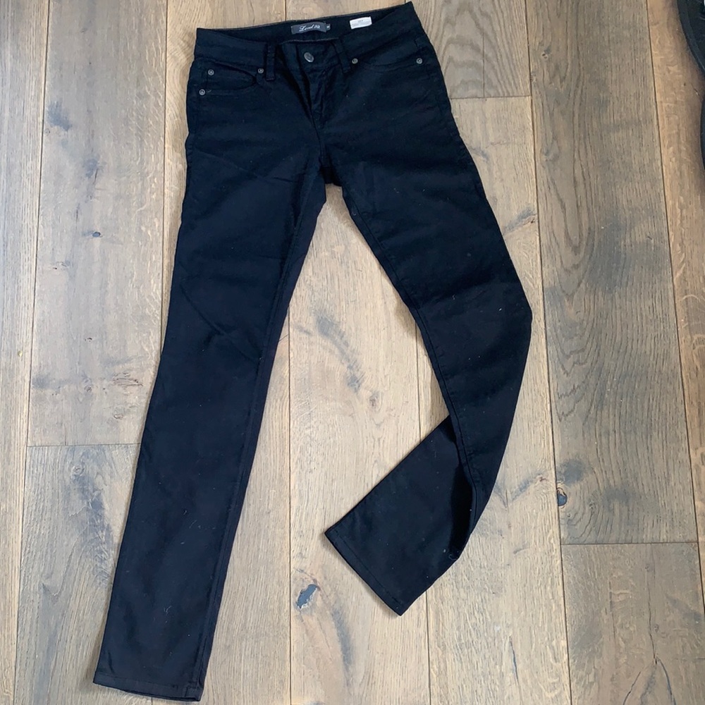 Level 99 black skinny straight jeans
